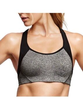 VSX Gray & Black Racerback Sports Bra 38C NWOT